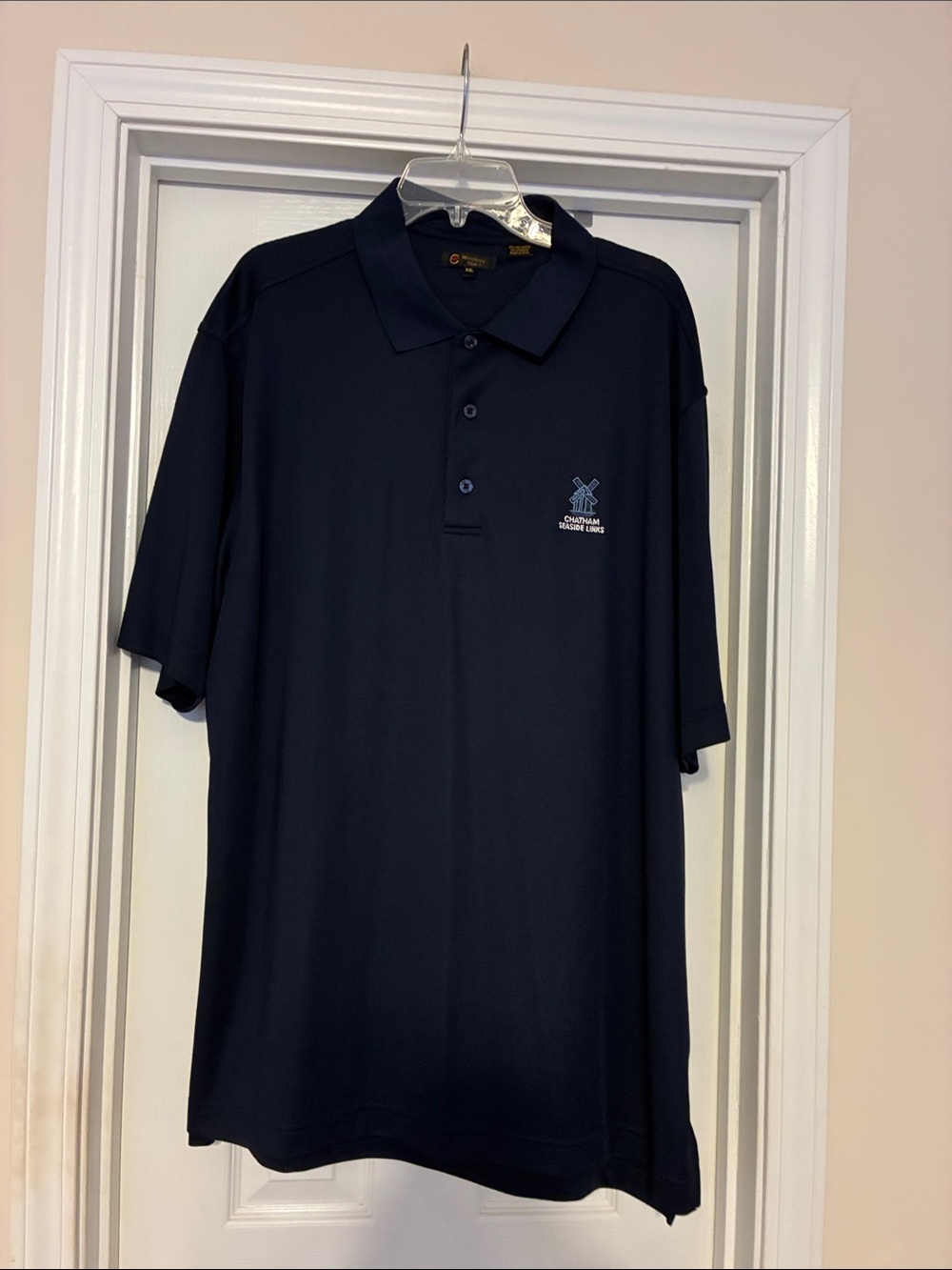 Men's XXL Monterey Club Navy Performance Polo with Embroidered Crest
